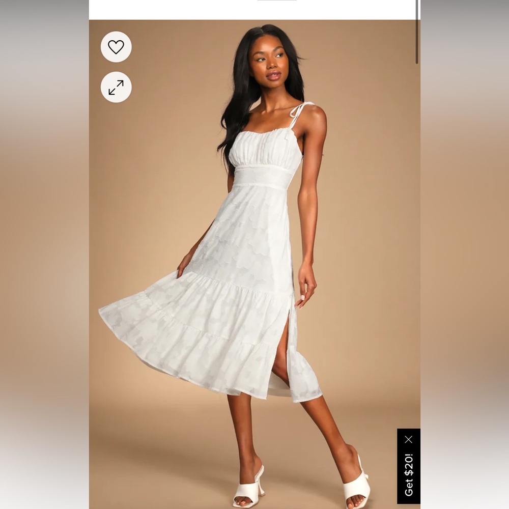 Lulu's White Midi Dress